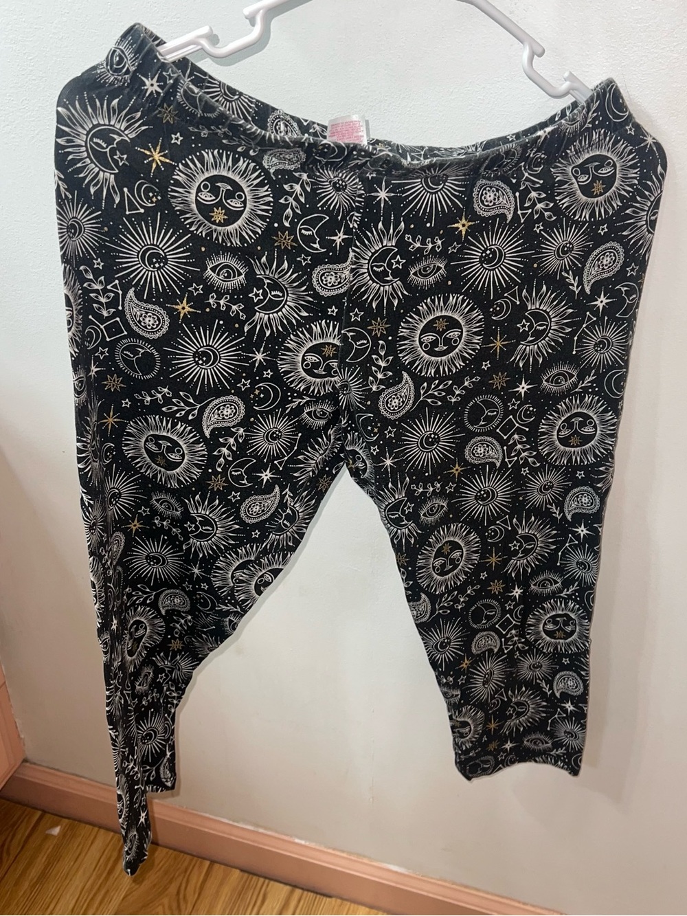 No Boundaries Black Sun & Moon Patterned Kids Leggings